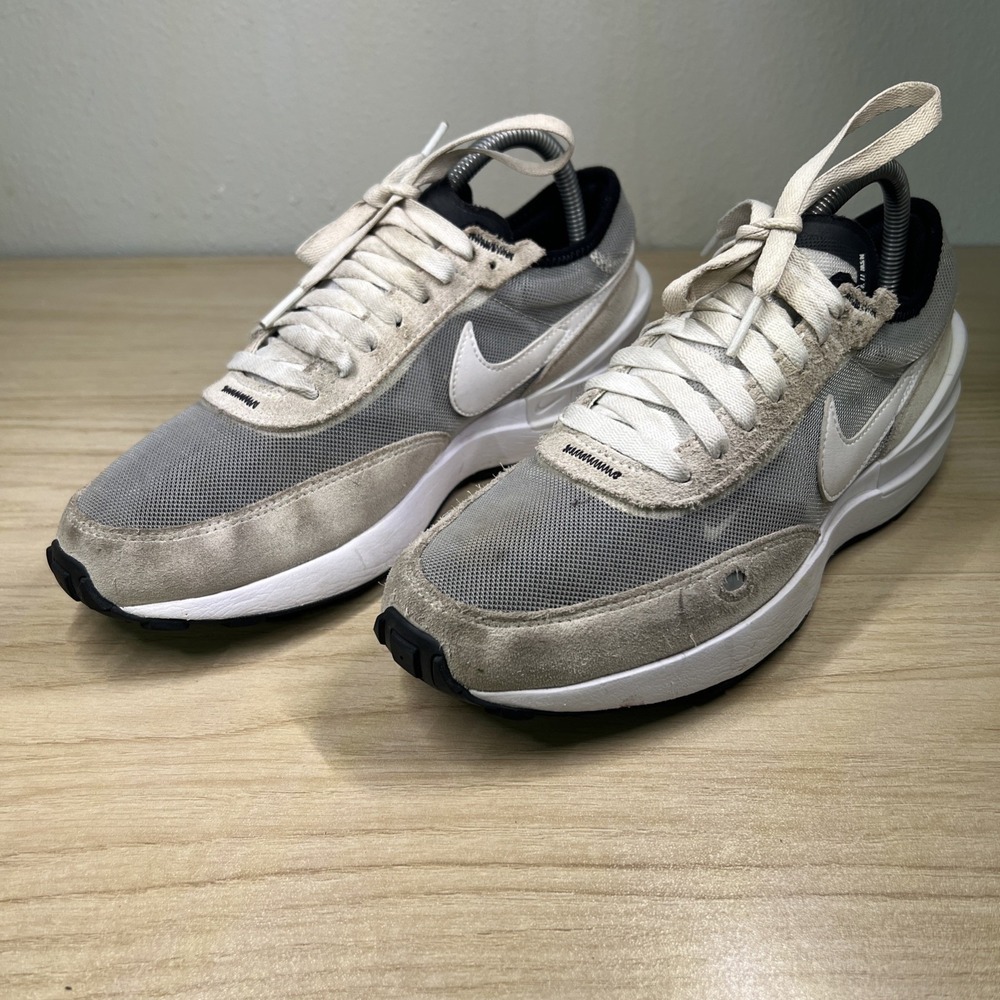Nike Waffle One Shoes Mens Size 6Y DC0481-100 Mesh Suede Running Sneakers - Picture 4 of 8